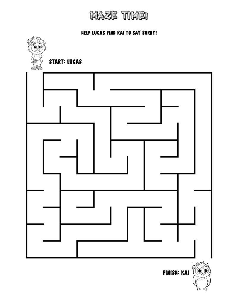 A maze activity page